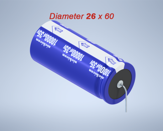 铝制轴向电解电容器。VX系列10000ufx35v。26x60mm。10000uf35v。电解镍镉电池缩略图